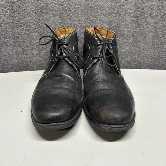 Clarks Desert Boot Lace Up Chukka Beeswax Leather Mens size 13 M‎ Black Shoe - Picture 2 of 5
